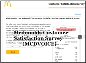 Mcdvoice (Mcdonalds Customer Satisfaction Survey)