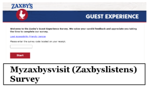 Myzaxbysvisit (Zaxbyslistens) Survey